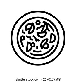 soup cabbage line icon vector. soup cabbage sign. isolated contour symbol black illustration
