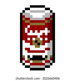 Soup Can Campbell Print Advertisment Andy Warhol Pop Art 8bit Pixel Art