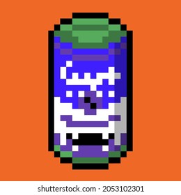 Soup Can Campbell Print Advertisment Andy Warhol Pop Art 8bit Pixel Art
