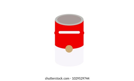 Soup can isolated vector illustration