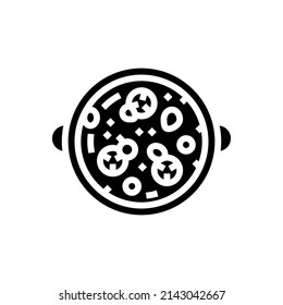 soup chili glyph icon vector. soup chili sign. isolated contour symbol black illustration