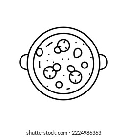 soup chili line icon vector. soup chili sign. isolated contour symbol black illustration