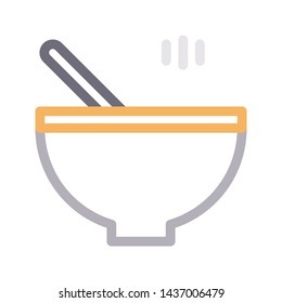 soup color line vector icon