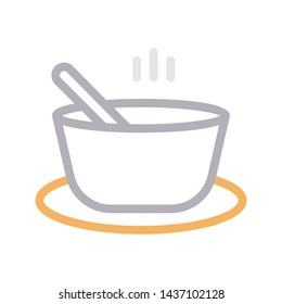 soup color line vector icon