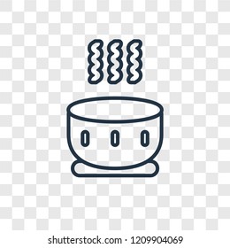 Soup concept vector linear icon isolated on transparent background, Soup concept transparency concept in outline style