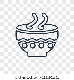 Soup concept vector linear icon isolated on transparent background, Soup concept transparency concept in outline style