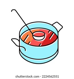 soup cooking from tomato color icon vector. soup cooking from tomato sign. isolated symbol illustration