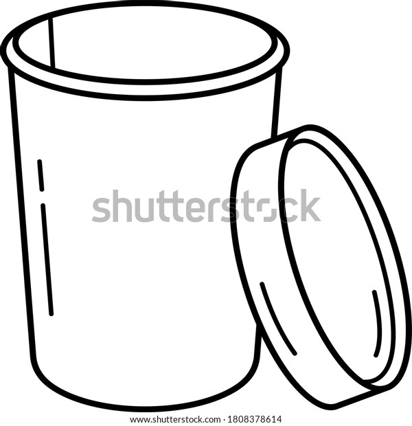 Soup Cup Lid Vector Outline Icon Stock Vector (Royalty Free) 1808378614