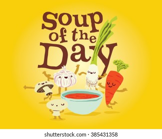 Soup of the Day Delicious vegetable chef special soup