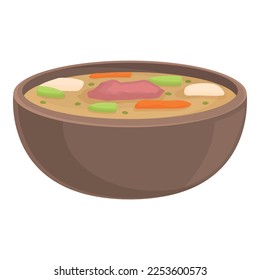 Soup dish icon cartoon vector. Food rice. Asian eat