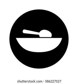 soup dish with spoon