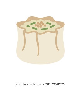 Soup Dumpling Illustration Containing xiaolongbao, dumpling, Asian food, and flat illustration. Flat illustration