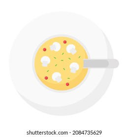 soup flat clipart vector illustration