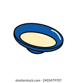 Soup of food colorful set. A culinary masterpiece takes center stage in this dinner themed illustration, where the delicious cheese soup come together harmoniously. Vector illustration.