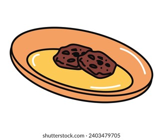 Sopa de comida colorida. Esta encantadora ilustración celebra el arte de la cena, con detalles de diseño intrincados que realzan el atractivo de un cuenco reconfortante de sopa de queso. Ilustración vectorial.