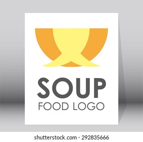 Soup food culinary logo element design vector icon symbol abstract shape business company template illustration noodle bowl