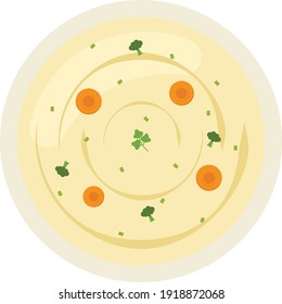 Soup food in flat design
