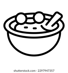 Soup food icon outline vector. Austrian cuisine. Beverage cuisine