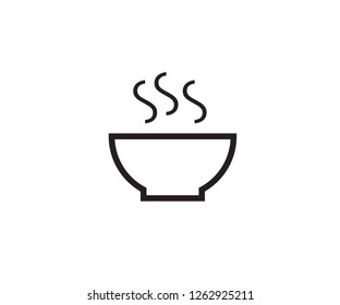 Soup food symbol icon lunch bowl kitchen