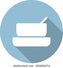 Diseño de iconos de vectores de glifo de sopa
