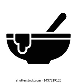 soup glyph flat vector icon