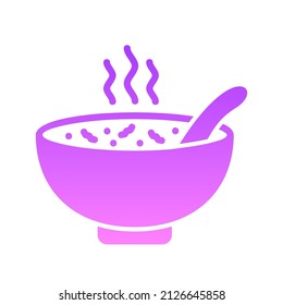 Soup Glyph Gradient icon design