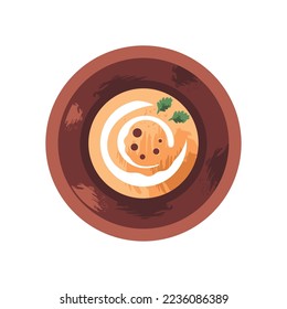 soup gourmet food plating, icon isolated