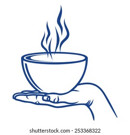 Soup in hand icon