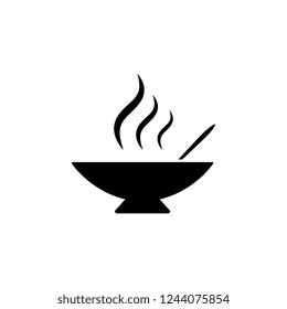 soup, hot, plate, spoon icon. Simple glyph vector of food set for UI and UX, website or mobile application