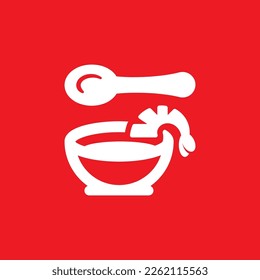 Soup icon, common graphic resource, vector illustration.