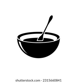 Soup Icon. Cuisine Bowl Symbol.