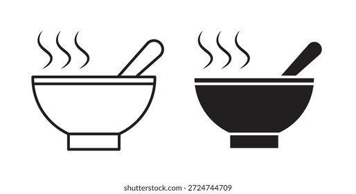 Soup icon. filled flat sign for mobile concept and web design