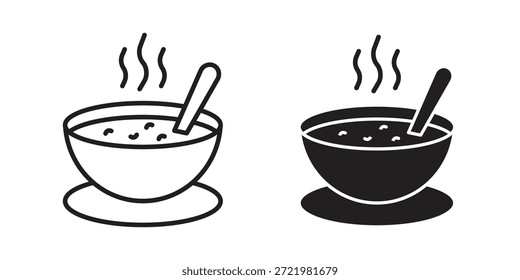 Icono de sopa icono plano simple. Versión Liner - Vector de stock.
