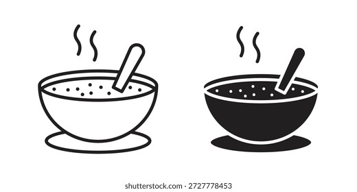 Soup icon flat and stroke collection for ui ux work.