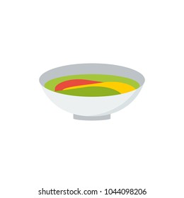 Soup icon flat symbol. Isolated vector illustration of  icon sign concept for your web site mobile app logo UI design.