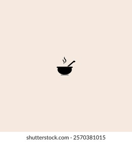 Soup icon flat vector design.