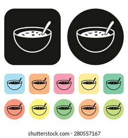 Soup icon. Food icon