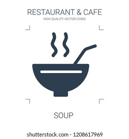 soup icon. high quality filled soup icon on white background. from restaurant cafe collection flat trendy vector soup symbol. use for web and mobile