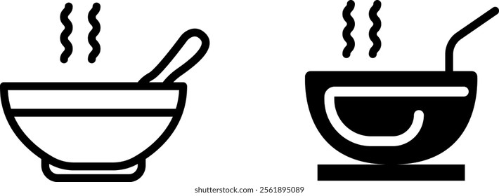 "Soup Icon – Hot Meal and Comfort Food Concept Illustration"