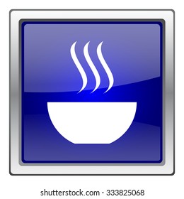 Soup icon. Internet button on white background. EPS10 vector.
