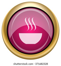 Soup icon. Internet button on white background. EPS10 vector.
