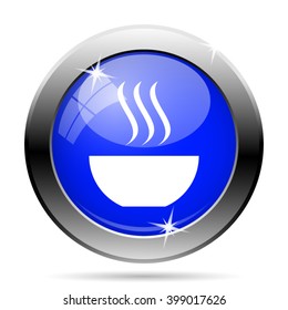 Soup icon. Internet button on white background. EPS10 vector
