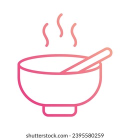 Soup icon isolate white background vector stock illustration.