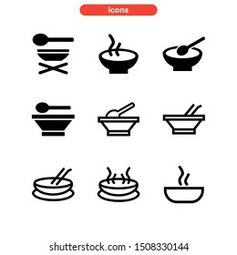 soup icon isolated sign symbol vector illustration - Collection of high quality black style vector icons
