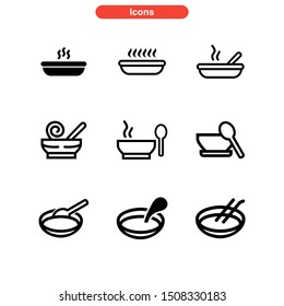 soup icon isolated sign symbol vector illustration - Collection of high quality black style vector icons
