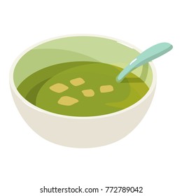 Soup icon. Isometric illustration of soup vector icon for web