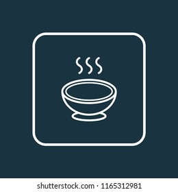 Soup icon line symbol. Premium quality isolated meal element in trendy style.