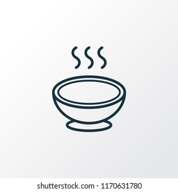 Soup icon line symbol. Premium quality isolated meal element in trendy style.