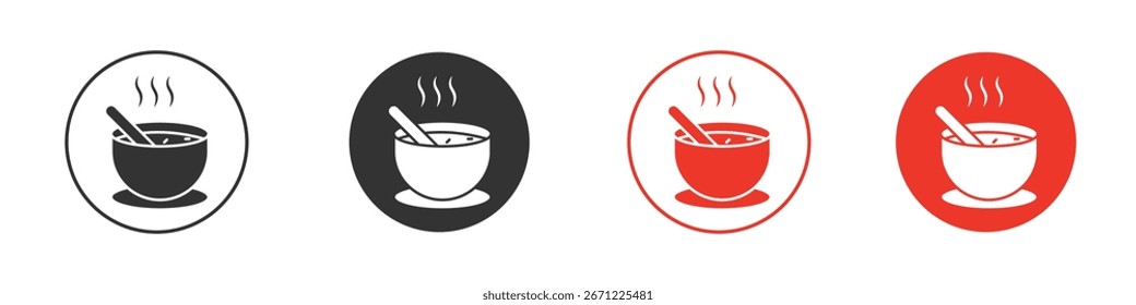 Soup icon for logo, vector sign symbol for design