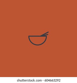 Soup icon. Noodles in the bowl vector